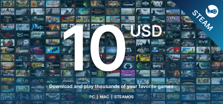 Пополнение Steam до 10$