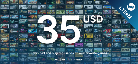 Пополнение Steam до 35$