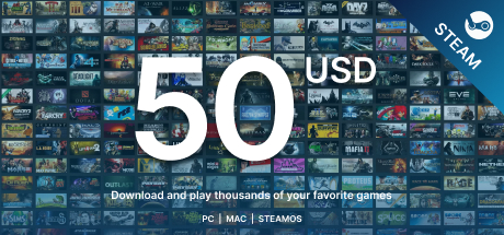 Пополнение Steam до 50$