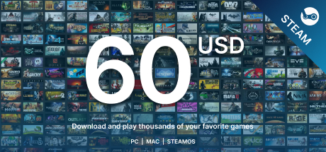 Пополнение Steam до 60$